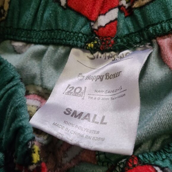 The Simpsons Happy Boxer Fleece PJ Pant Christmas - Size Small - Picture 3 of 6